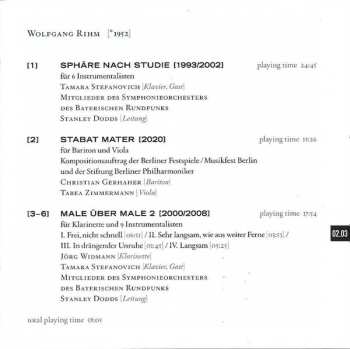 CD Wolfgang Rihm: #39 | Sphäre Nach Studie / Stabat Mater / Male Über Male 2 557053