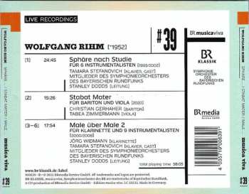 CD Wolfgang Rihm: #39 | Sphäre Nach Studie / Stabat Mater / Male Über Male 2 557053