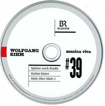 CD Wolfgang Rihm: #39 | Sphäre Nach Studie / Stabat Mater / Male Über Male 2 557053