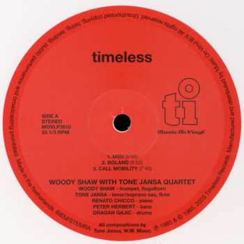 LP Woody Shaw: Woody Shaw With Tone Jansa Quartet CLR | LTD | NUM 551378