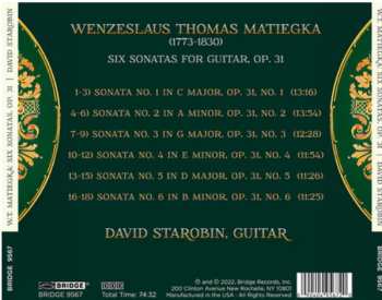 CD Wenzeslaus Matiegka: Six Sonatas, Op. 31 657173