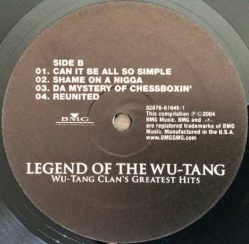 2LP Wu-Tang Clan: Legend Of The Wu-Tang: Wu-Tang Clan's Greatest Hits 611729