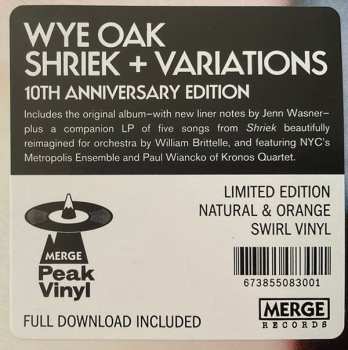 2LP Wye Oak: Shriek + Variations CLR | LTD 586007