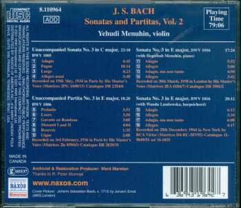 CD Yehudi Menuhin: Sonatas And Partitas, Vol. 2 (Historical Recordings 1934-1944) 339955