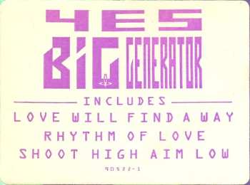 LP Yes: Big Generator 664020