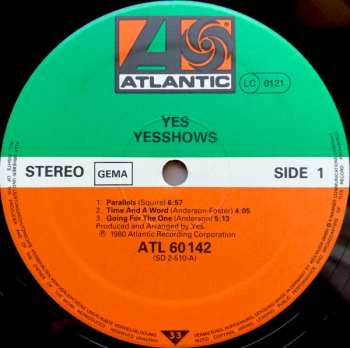 2LP Yes: Yesshows 644822