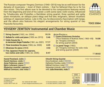 CD Yevgeny Zemtsov: Chamber And Instrumental Music And Arrangements 563872