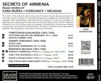 CD Yulia Ayrapetyan: Secrets Of Armenia (Piano Works By Kara-Murza · Korganov · Melikian) 566656