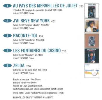 CD Yves Simon: Au Pays Des Merveilles de Juliet - J'ai Rêvé New York 624437