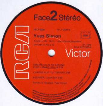 LP Yves Simon: Respirer, Chanter. 622066