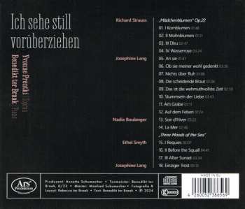 CD Yvonne Prentki: Ich Sehe Still Vorüberziehen – Lieder Von Richard Strauss, Josephine Lang, Nadia Boulanger & Ethel Smyth 620312