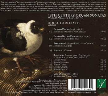 CD Rodolfo Bellatti: 18th Century Organ Sonatas 575017