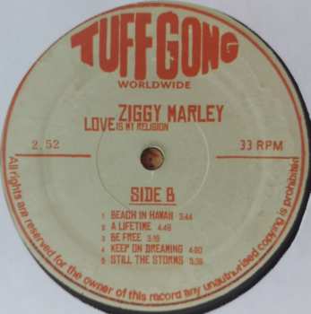 LP Ziggy Marley: Love Is My Religion LTD 602996