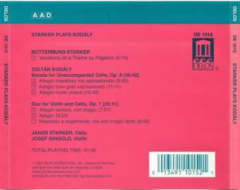 CD Janos Starker: Starker Plays Kodaly 310766