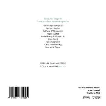 CD Zürcher Sing-Akademie: Frank Martin et ses contemporains 646976