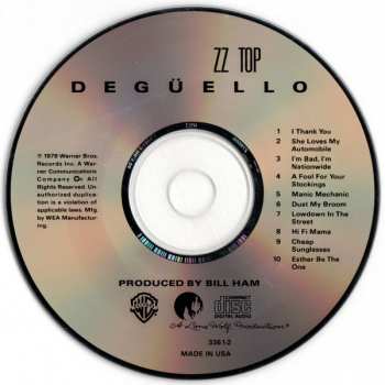 CD ZZ Top: Degüello 565301