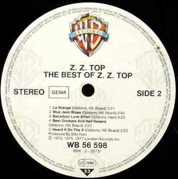 LP ZZ Top: The Best Of ZZ Top 653824